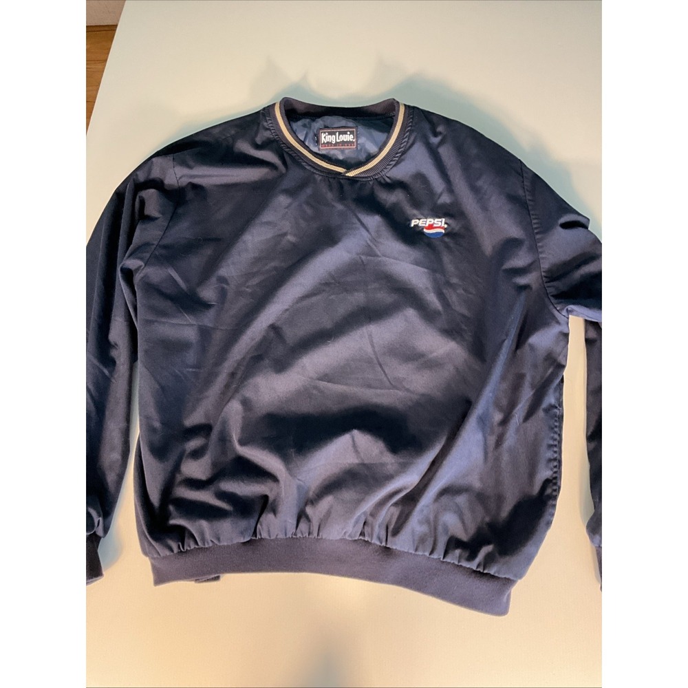 King Louie Pepsi Men's XL Long Sleeve Navy Blue Windbreaker